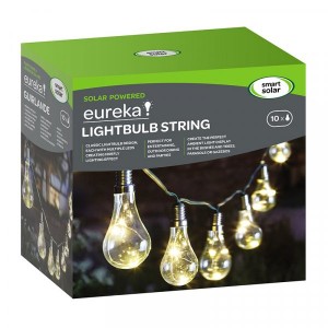 Eureka Lightbulb Solar String Light set of 10