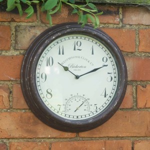 Bickerton 12inch Wall Clock & Thermometer