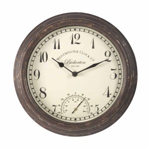 Bickerton 12inch Wall Clock & Thermometer